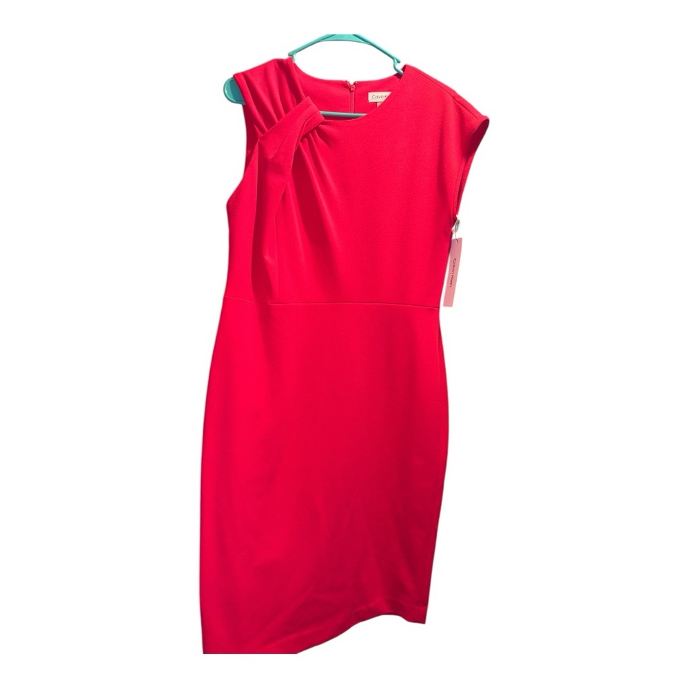 Calvin Klein Bold Red Sleeveless Dress